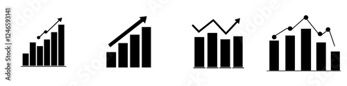 Growth patterns in data visualization showcasing various trends and fluctuations in statistics
