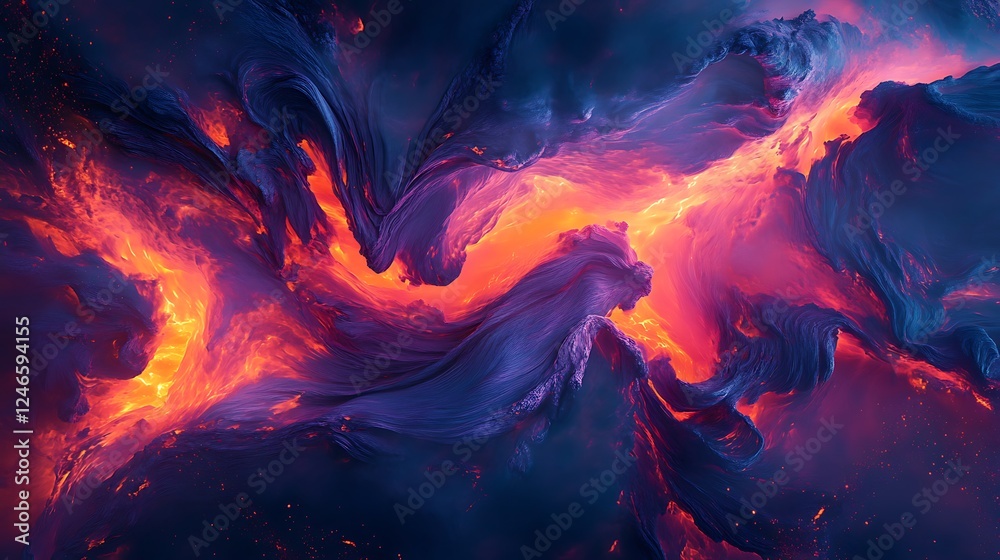 Stunning luminous fire forming captivating fluid designs glowing deep within dark wallpaper Stunning luminous fire forming captivating fluid designs glowing deep within dark wallpaper