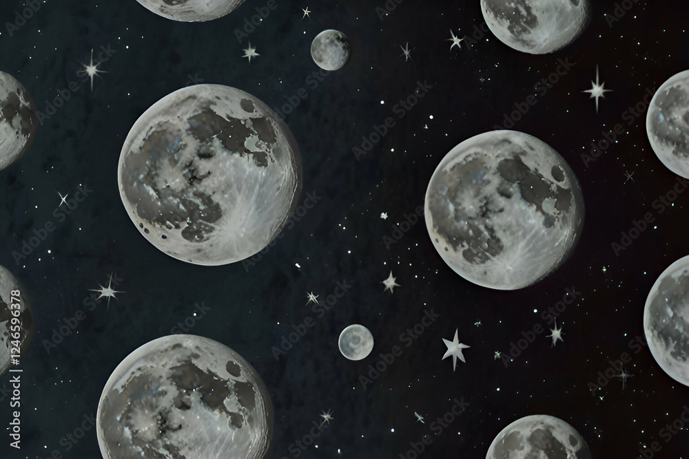 Naklejka premium full moon in the sky