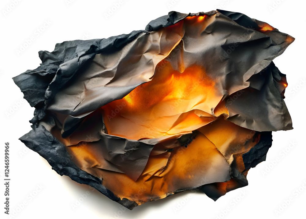 Embers of Passion. Abstract Charred Paper Artwork Embers of Passion. Abstract Charred Paper Artwork