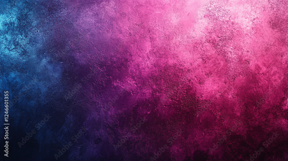 Obraz premium Dark blue purple magenta glowing grainy gradient background. Banner design poster cover with dark grainy gradient noise texture 