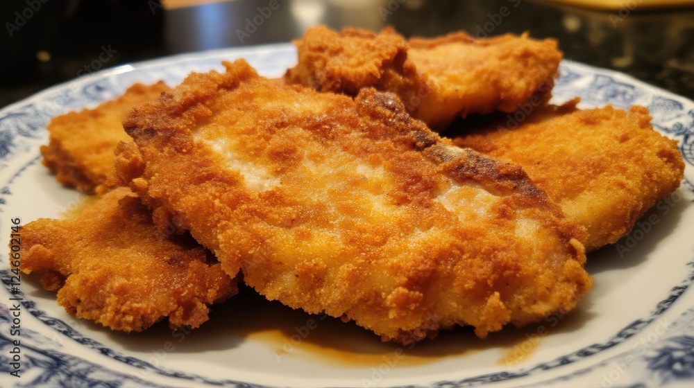 Crispy buttermilk fried pork chops, breaded to perfection and cooked until golden and juicy. Crispy buttermilk fried pork chops, breaded to perfection and cooked until golden and juicy.