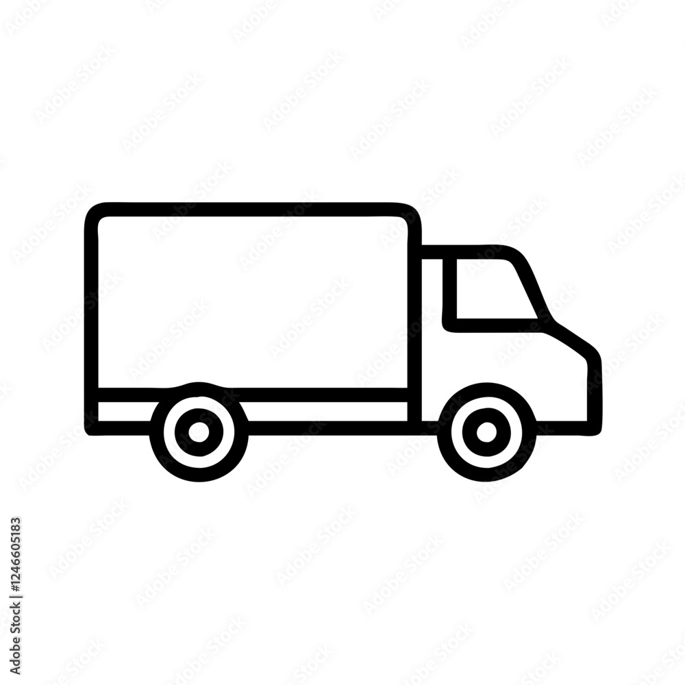 Minimalist truck icon representing transportation and logistics Minimalist truck icon representing transportation and logistics