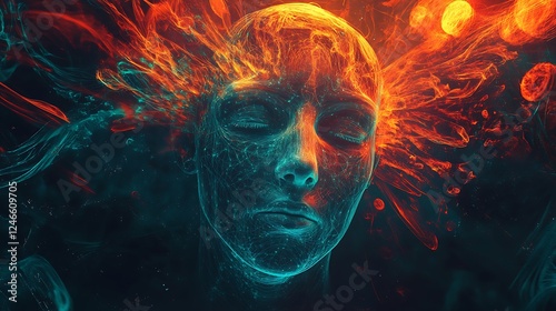 Wallpaper Mural Futuristic artificial intelligence wallpaper with abstract modern style Torontodigital.ca