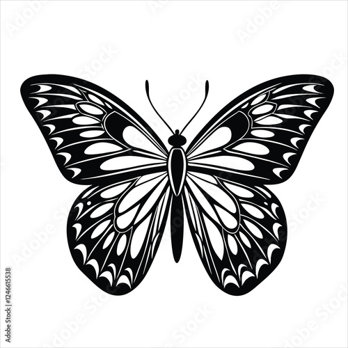 black butterfly vector illustration