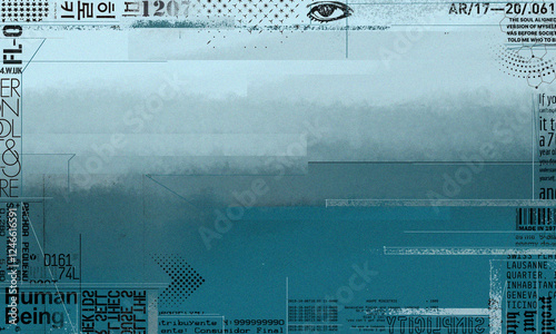 Abstract gradient color frame background with urban graphic elements