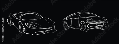 Car outline lineart simple design2.eps