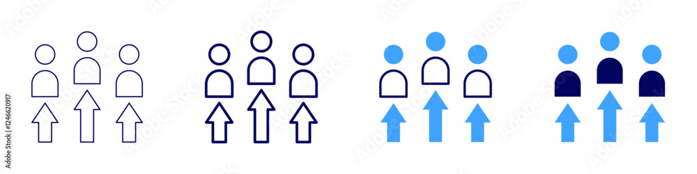 Leadership philosophy icon in 4 different styles. Thin Line, Line, Bold Line, Duotone. Duotone style. Editable stroke Leadership philosophy icon in 4 different styles. Thin Line, Line, Bold Line, Duotone. Duotone style. Editable stroke