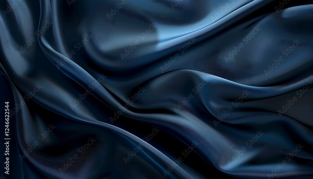 Fototapeta premium abstract blue background with smooth lines in it, 3d illustration