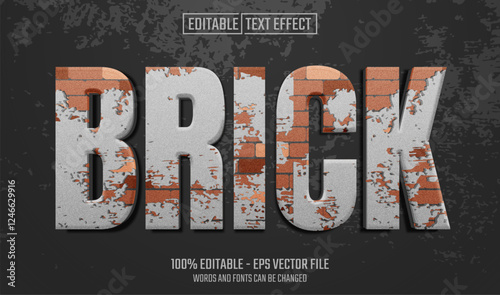 brick editable text effect