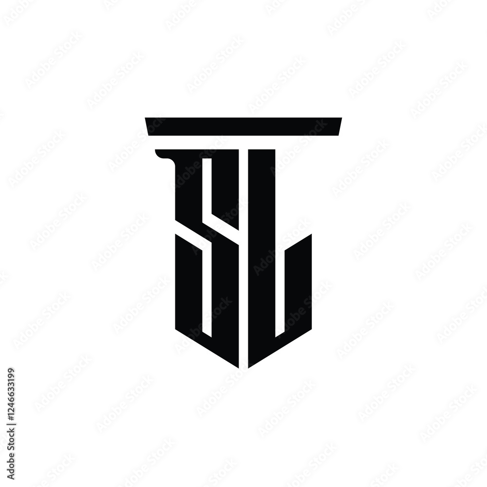 SL monogram logo design letter text name symbol monochrome logotype alphabet character simple logo SL monogram logo design letter text name symbol monochrome logotype alphabet character simple logo