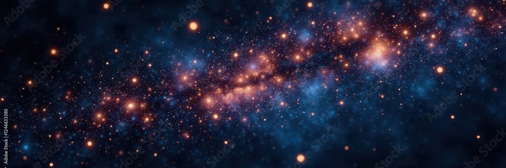 Fototapeta premium Myriad stars twinkling intensely against an inky black backdrop , deep space, cosmos, sparkle