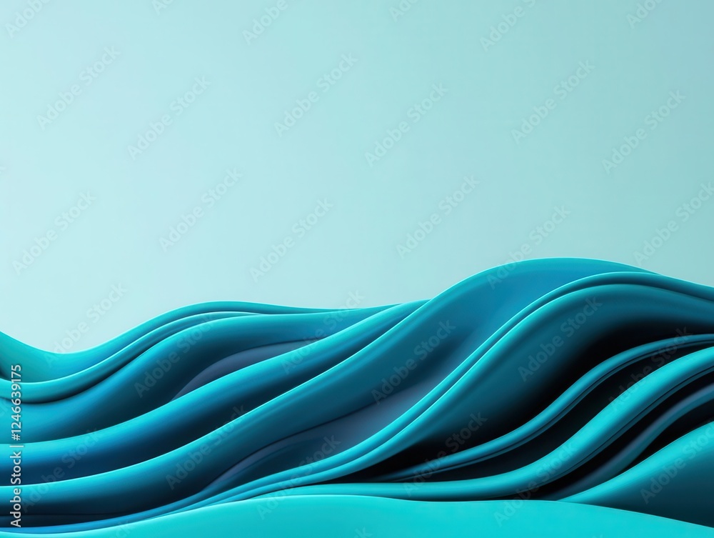 Obraz premium Symmetric abstract wave of fiber optic light, ultramodern and sleek