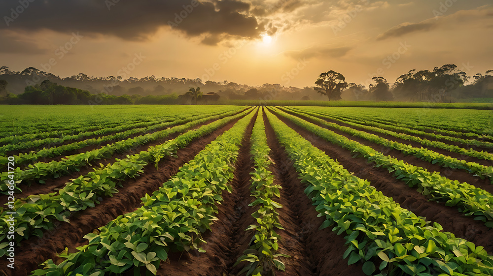 Obraz premium Peanut plantation fields