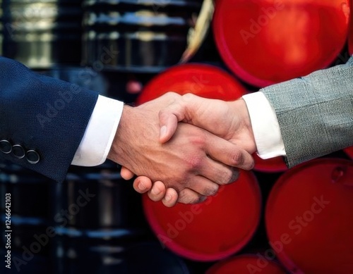 Close Up Business Man Making Deals About Oil photo