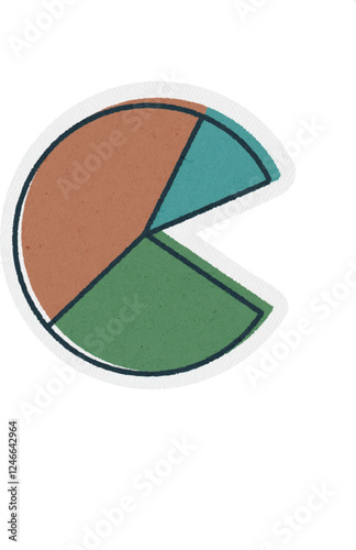 Icône dessin logo diagramme analyse bleu orange vert