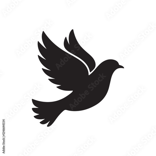 Wallpaper Mural Silhouette of a bird in flight, conveying freedom. Torontodigital.ca