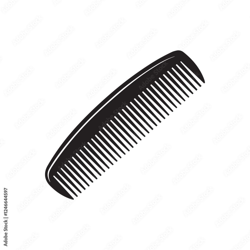 Comb icon. Black Comb icon on white background. Vector illustration Comb icon. Black Comb icon on white background. Vector illustration