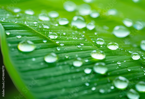 realistic nature wallpaper with leaf and water droplets
