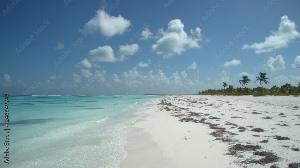 Serene Tropical Beach Paradise: Azure Waters and Pristine Sands Serene Tropical Beach Paradise: Azure Waters and Pristine Sands