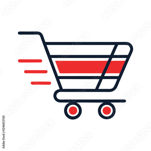 Modern Shopping Cart Logo Vector Design