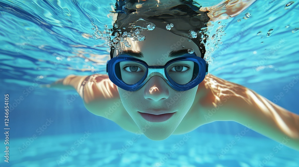 Fototapeta premium Human. A swimmer in the water