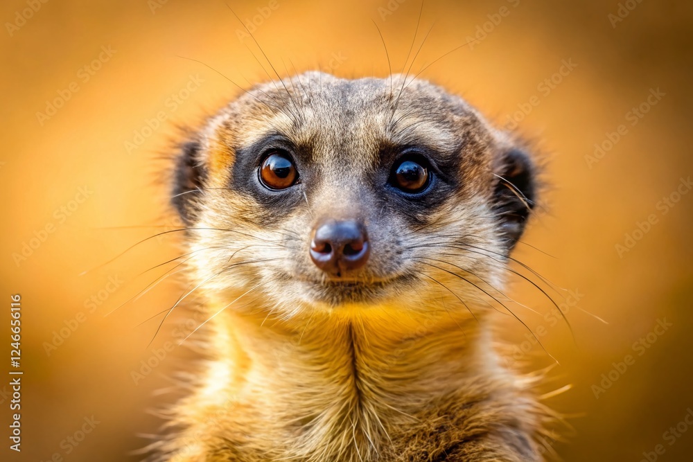 Alert Meerkat on Lookout - Close-up Macro Wildlife Photography Alert Meerkat on Lookout - Close-up Macro Wildlife Photography