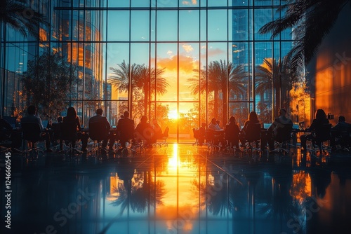 Wallpaper Mural Business Meeting with Team Discussing Strategies and Collaborating on Projects Torontodigital.ca