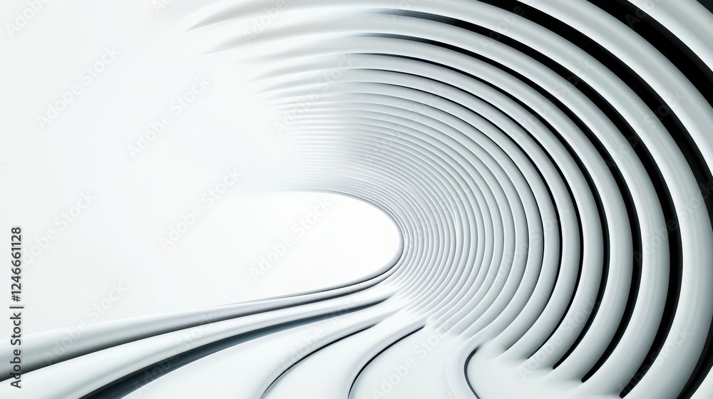 Naklejka premium Minimalist wind tunnel visualization with smooth airflow patterns