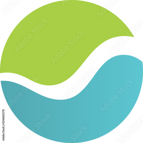 round ecology abstract bio logo illustration of an abstract background
