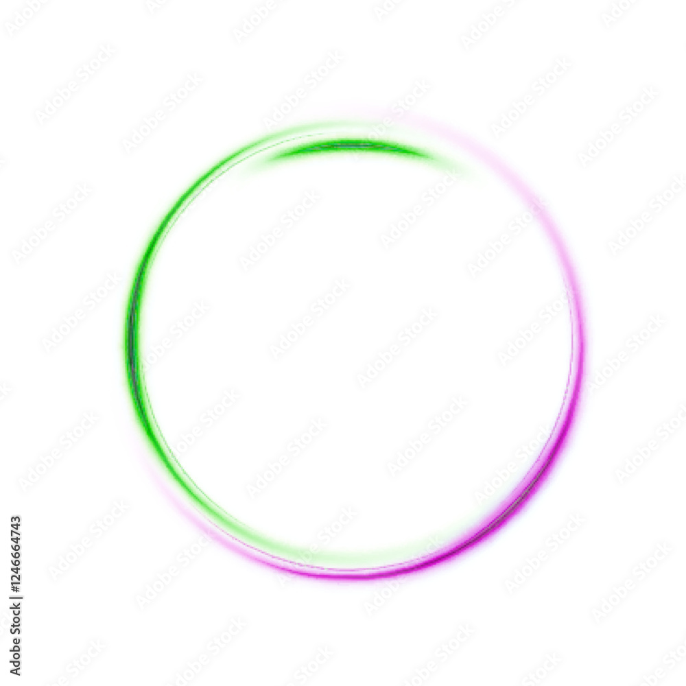 Glowing colorful circle on white background. Abstract bright ring with backlight. Luxury element for advertising. Vector Glowing colorful circle on white background. Abstract bright ring with backlight. Luxury element for advertising. Vector