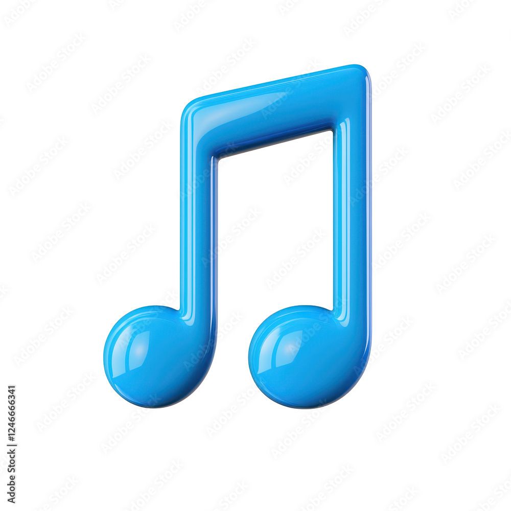 vibrant blue music note icon representing sound therapy and creativity vibrant blue music note icon representing sound therapy and creativity