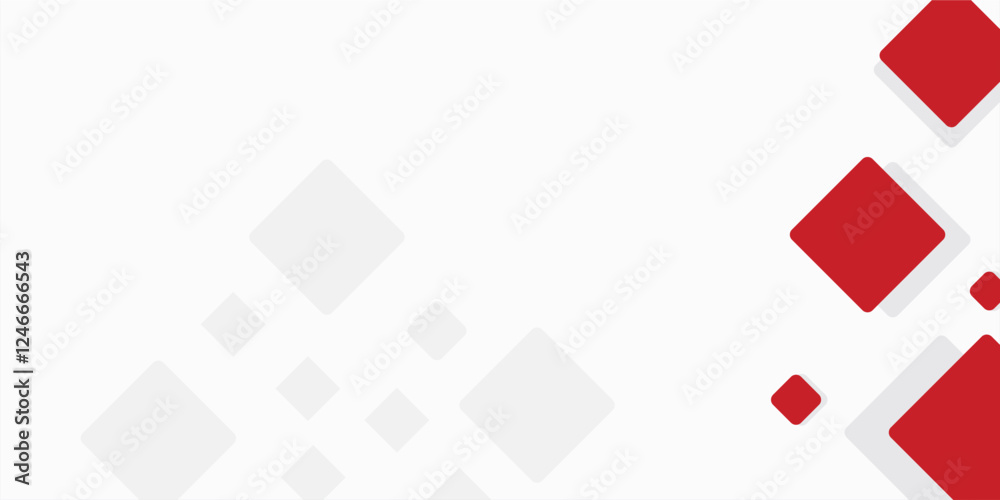 Off White background design with abstract red grey square decoration. Vector illustration for modern presentation background, brochure design, business card background, website slider, landing page et Off White background design with abstract red grey square decoration. Vector illustration for modern presentation background, brochure design, business card background, website slider, landing page et