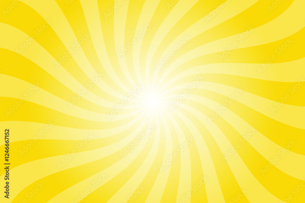 Abstract sizzling sunrise yellow background with rays retro starburst. Radial spiral stripes backdrop. Vintage sun beam texture. Sun rays pattern. Groovy retro swirl burst. Summer carnival background Abstract sizzling sunrise yellow background with rays retro starburst. Radial spiral stripes backdrop. Vintage sun beam texture. Sun rays pattern. Groovy retro swirl burst. Summer carnival background