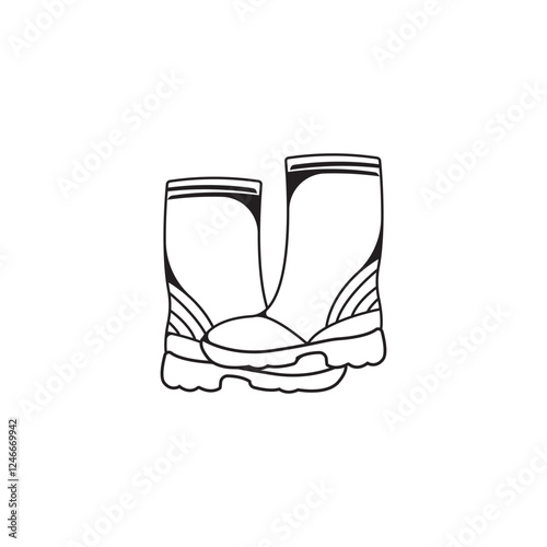 Rain boots icon vector illustration design