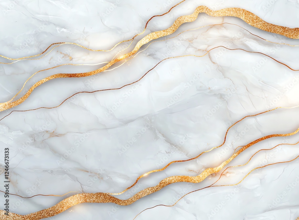 Fototapeta premium White gold marble texture pattern background with high resolution design for cover book or brochure, poster, wallpaper background or realistic business