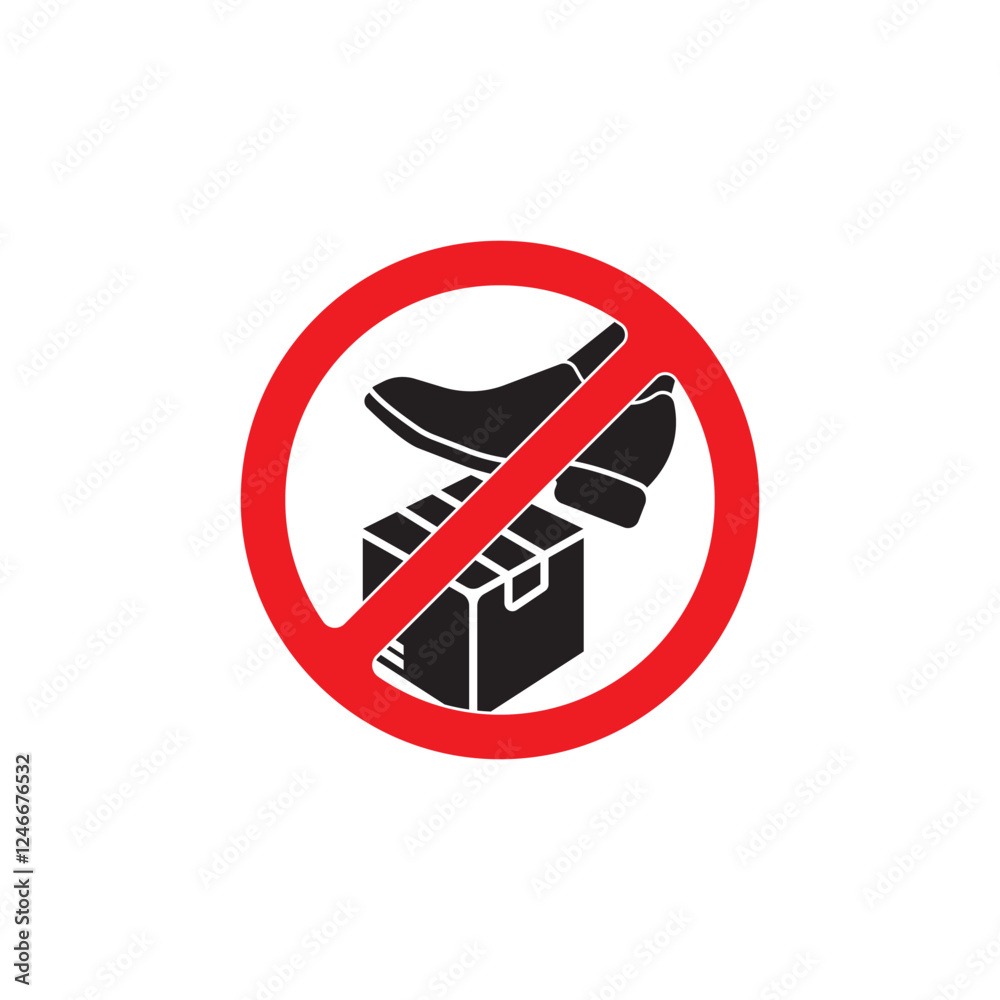 don't step on icon vector illustration design don't step on icon vector illustration design