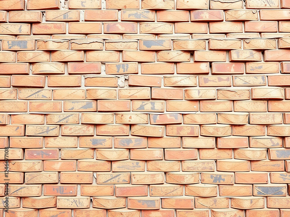 Obraz premium Historic Brickwork: Intricate Basket Weave Pattern