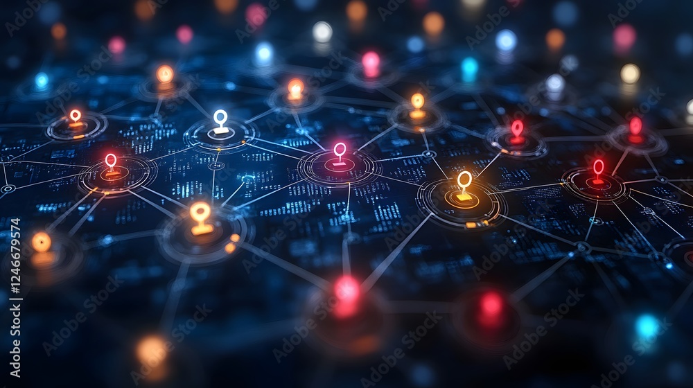 Fototapeta premium Business network infographic template, elegant vector theme for corporate presentations