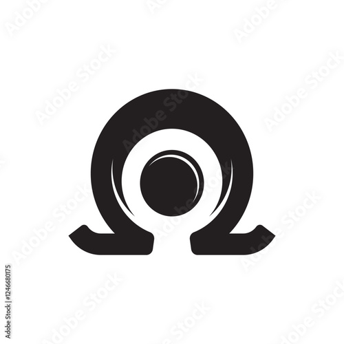 omega symbol icon illustration design