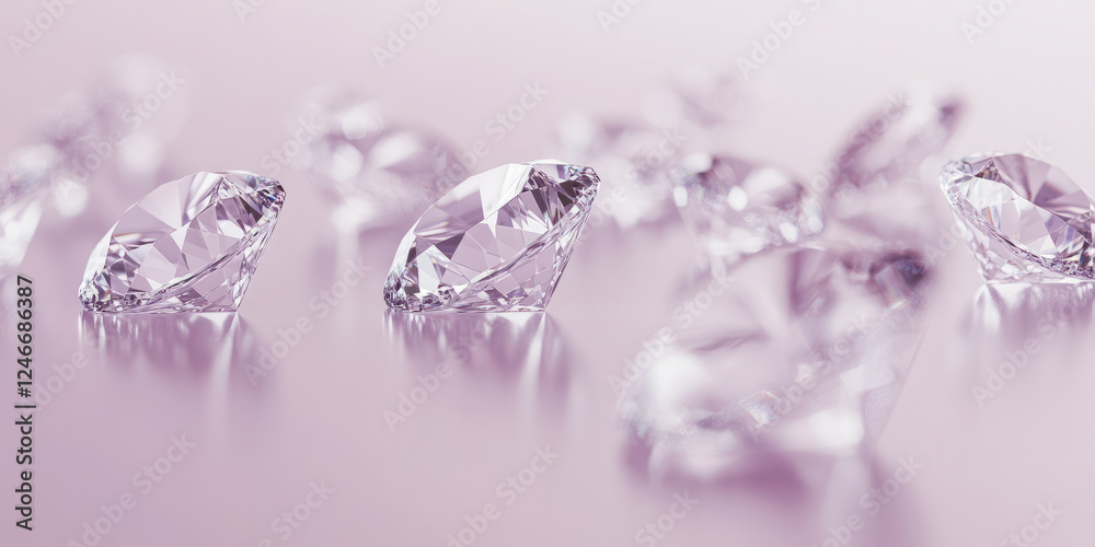 A soft lavender background with delicate diamond reflections scattered across. The gentle shimmer adds a romantic, luxurious touch, perfect for creating wedding invitations, fashion designs, or A soft lavender background with delicate diamond reflections scattered across. The gentle shimmer adds a romantic, luxurious touch, perfect for creating wedding invitations, fashion designs, or