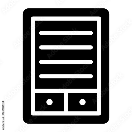 bookshelf glyph icon