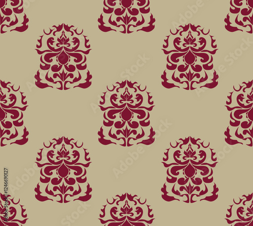 “Regal Thai Damask Ornamental Pattern”

