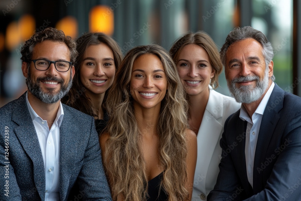 Corporate Team Portrait in Modern Office Environment with Successful Multiethnic Business Professionals Corporate Team Portrait in Modern Office Environment with Successful Multiethnic Business Professionals