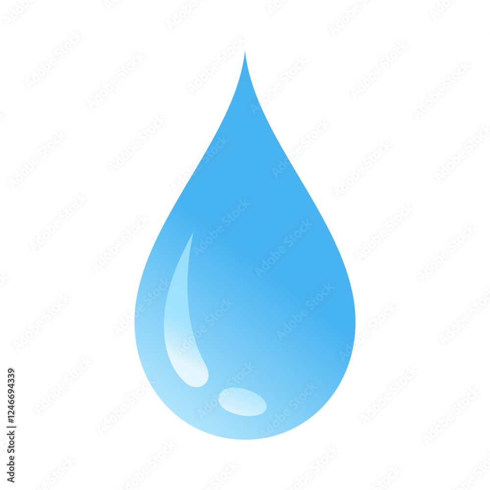 blue water drop element