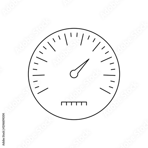 analog speedometer outline design