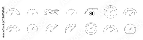 set of speedometer element