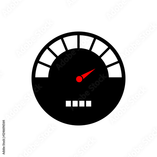 round speedometer isolated element