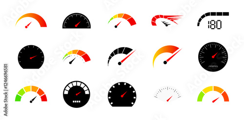 set of speedometer design element