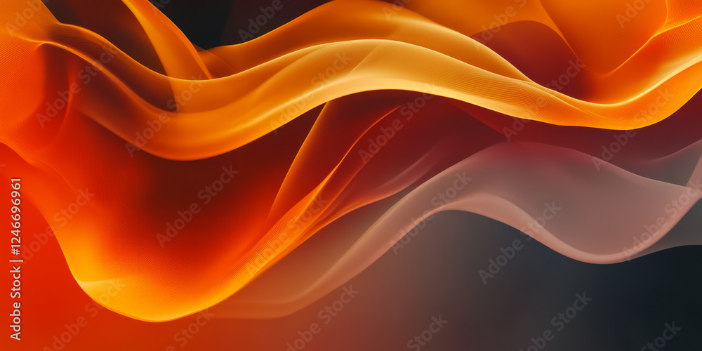 A rich burnt orange abstract background blending into a cool slate gray, creating a striking contrast between warmth and neutrality.